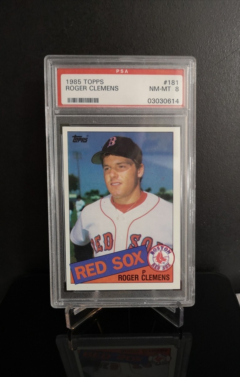 PSA 8 💥 ROGER CLEMENS RC 1985 Topps Baseball Rookie Card #181 Nm