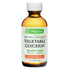 De La Cruz Pure Vegetable Glycerin USP Grade, Bottled in USA, 2 OZ exp 10/2028