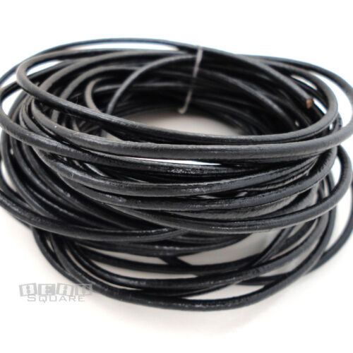 Echt Runde Leder Kordel zum Selbermachen Schmuck Halskette Armband Herstellung Schnur - Bild 15 von 48
