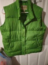 Cabelas Goose Down Vest Womens Small Green Premier Northern 650 Insulated R2