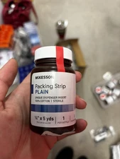 NIB McKesson Plain Packing Strip 1/4 X 5 Yds Qty Of 12