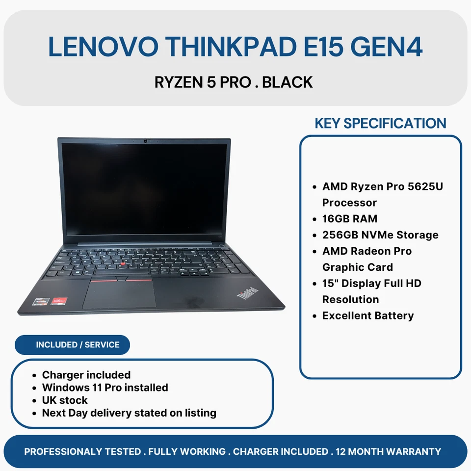 Lenovo ThinkPad E15 G4 · Ryzen 5 PRO 5625U · 16GB · 256GB, photo 3 of 5