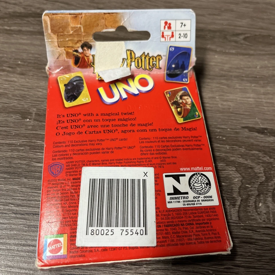 Harry Potter UNO Card Game Mattel 2003 Complete Rare 110 Cards Set Packs sealed - Image 4 of 4