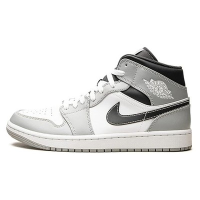 Men's Jordan 1 Mid LT Smoke Grey/White-Anthracite (554724 078)