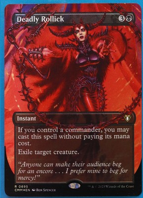 Deadly Rollick (Borderless) FOIL Commander Masters NM (510659) ABUGames