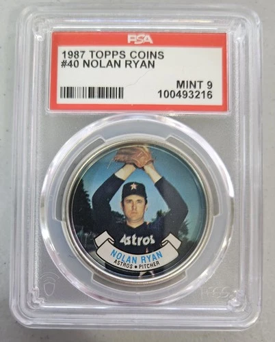 1987 Topps Coin Nolan Ryan #40 - Houston Astros - PSA 9