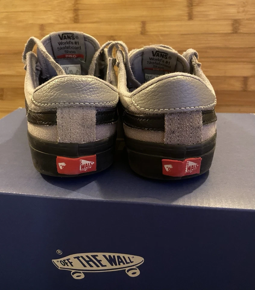 Vans Old Skool Pro серая замшевая черная резинка размер США 4 молодежь - Изображение 4 из 4