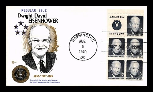 US COVER DWIGHT EISENHOWER BOOKLET FIRST DAY OF ISSUE COVER CRAFT CACHET