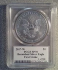 2017-W Burnished American Silver Eagle PCGS SP70 Mercanti (950)