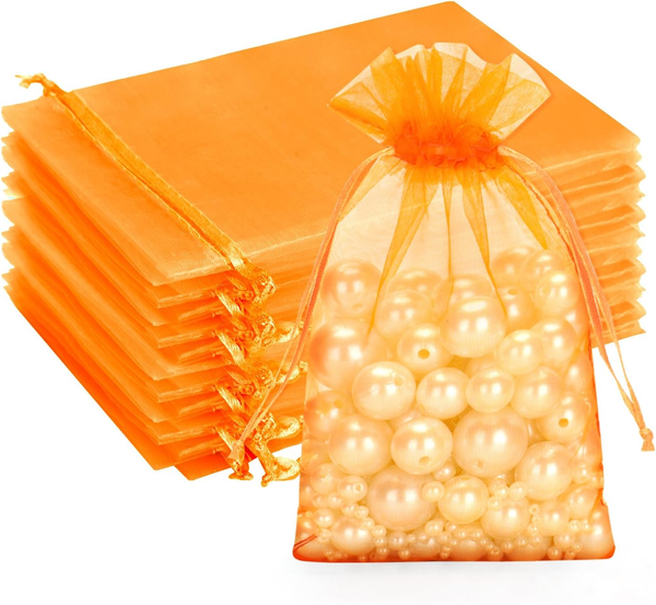 Orange OrganzasäCkchen 10X15Cm: 50 StüCk Geschenk Organzabeutel, Organza-Beutelc-image