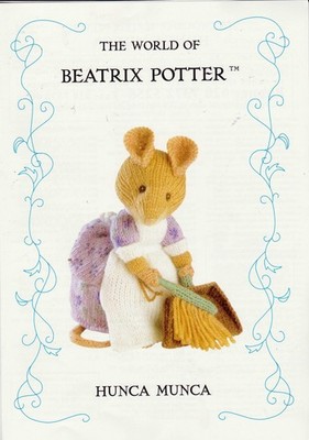 BEATRIX POTTER ** HUNCA MUNCA ** SPIELZEUG/PUPPE TDB STRICKANLEITUNG