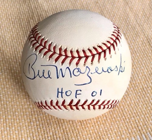 BILL MAZEROSKI HOF 01 PITTSBURGH PIRATES SIGNED AUTO ONL BASEBALL JSA NICE