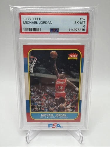 1986 Fleer Michael Jordan Rookie #57 PSA 6 Chicago Bulls