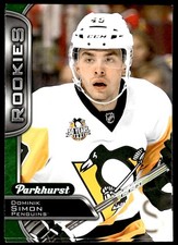2016-17 PARKHURST GREEN ROOKIE Dominik Simon-- Rookie Pittsburgh Penguins #358