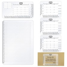 5 Pack Straight Line Stencil for Journaling and Envelope Addressing Guide Ste...