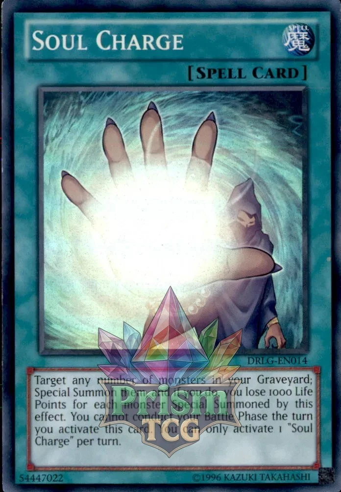 Bài Yugioh Chính Hãng ] Soul Charge - DRLG-EN014 - Super Rare 1st Edition | Shopee Việt Nam