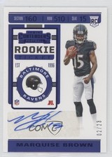 2019 Playoff Contenders Rookie Ticket Preview Blue 2/23 Marquise Brown Auto uk2