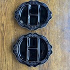 National Silver Co. Black Amethyst with Sterling Silver Overlay Serving Trays — photo 1