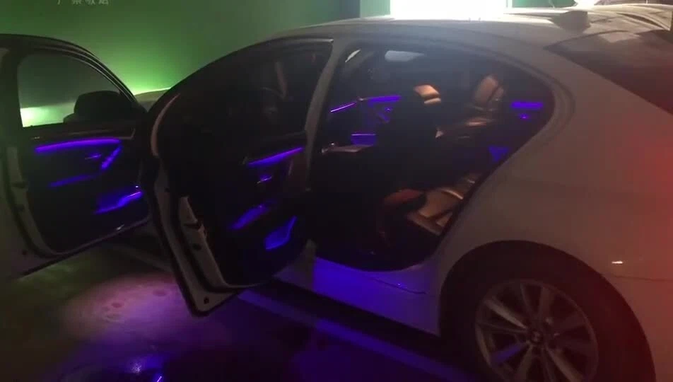 Luz ambiente puerta interior 12 colores para BMW serie 7 5 F10 F11 F18 F02 2012-17 Foto 2 de 4