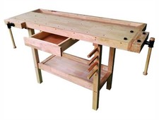 Banco da lavoro in legno per falegnameria portata 150 kg 149 x 62 x 86 h