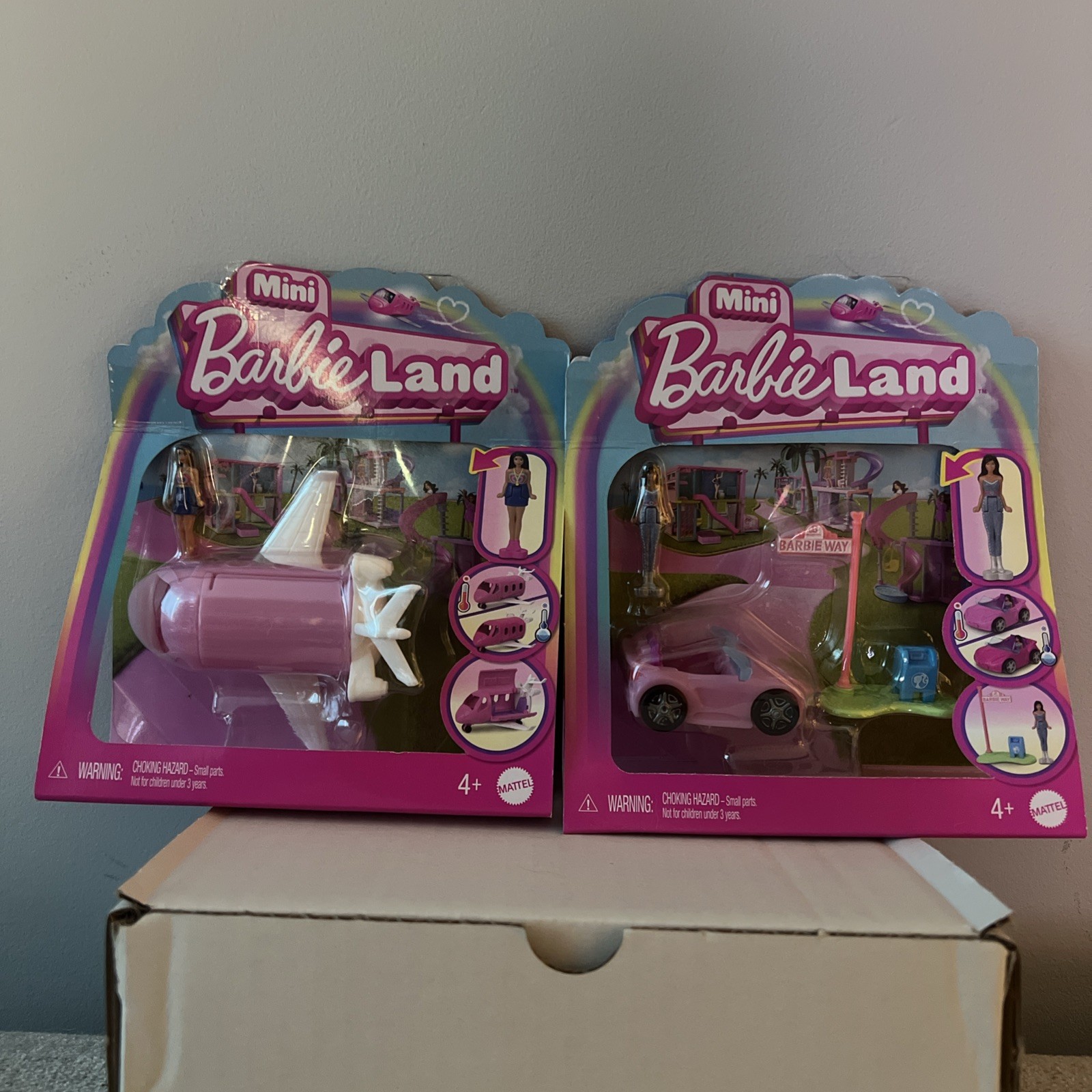 Lot of 2 BarbieLand Doll & Vehicle Set 1.5-inch Doll & Dream