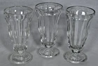Set of (3) VTG Anchor Hocking Milk Shake Sundae Glass 12oz Ice Cream Float Soda