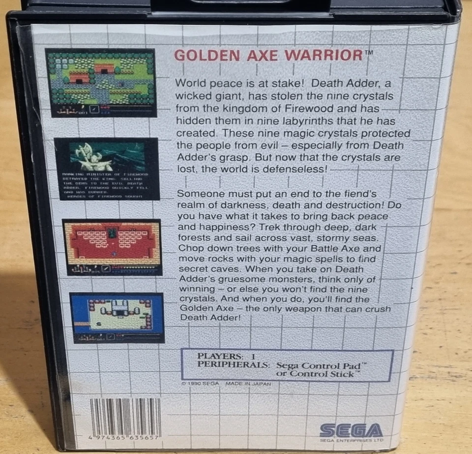 Golden Axe Warrior for Sega Master System Rare & Complete - Image 3 of 4