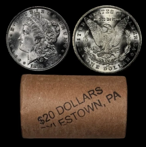 1878-1904 Morgan Dollar Roll - CC End Gem BU Mint State Coins - Steeler Custom
