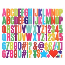 Alphabet Letters Numbers Stickers, 30 Sheets Self Adhesive Large Decal, Colorful