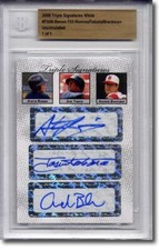 Austin Romine * Jose Tabata * Andrew Brackman Autograph Rookie Auto BGS 1/1