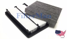 CARBONIZED CABIN & ENGINE AIR FILTER for 2015-2017 ACURA TLX V6 3.5L 2 PC SET
