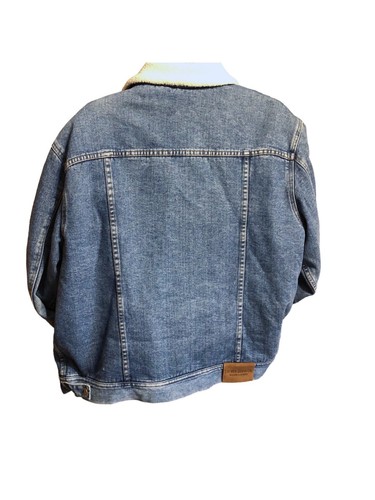 Vtg 90s Lauren Jean Co. Ralph Mens Trucker L Jean Jacket Sherpa Lined Y2K EUC - Picture 9 of 9