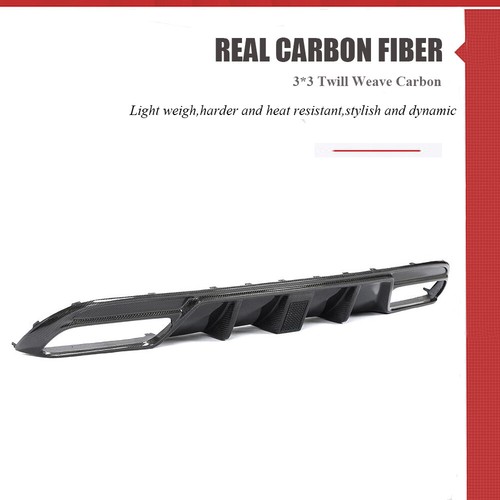 REAL CARBON Rear Bumper Diffuser Lip Fit For Benz W205 C250 C43 C63 2015-20 - Bild 8 von 16
