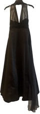 Women s David's Bridal Style 81441 Maxi Halter Bridesmaid Dress Size 2 Black