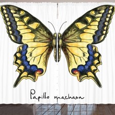 Schwalbenschwanz Schmetterling Rustikale Gardine Aquarellen