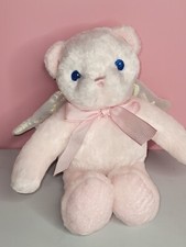 ANIMAL ALLEY PINK ANGEL BEAR Stuffed Animal Toys R Us 2000 RATTLE PLUSH