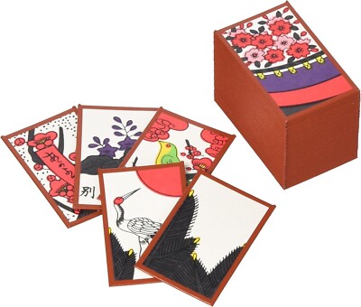 ご依頼品3点NANAME FUDE&HANEN FUDE&KATANA FUDE Nintendo Hanafuda Japanese Playing Cards Flower Cads /RED 3 SET