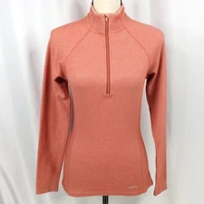 Patagonia Capilene Women's 1/4 Zip Base Layer Pullover Size Small Orange
