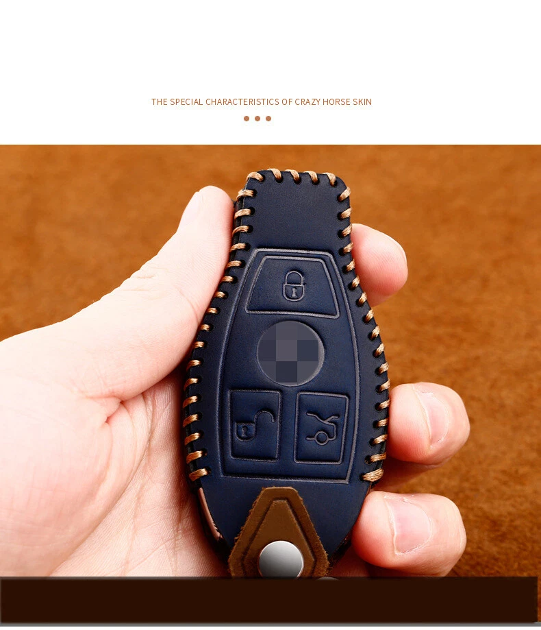 For Mercedes Benz Key Genuine Leather Case Entry Fob Skin Cover Protector Holder For Mercedes Benz Key Genuine Leather Case Entry Fob Skin Cover Protector Holder