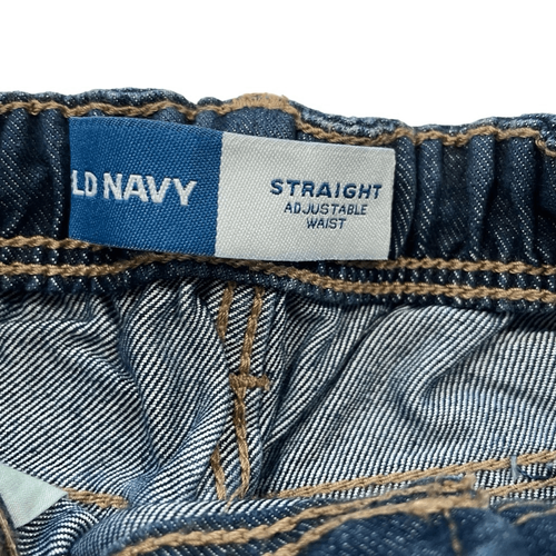 Old Navy 4T Toddler Denim Jeans Straight Leg Adjustable Waist Medium Wash NWT - Picture 4 of 5