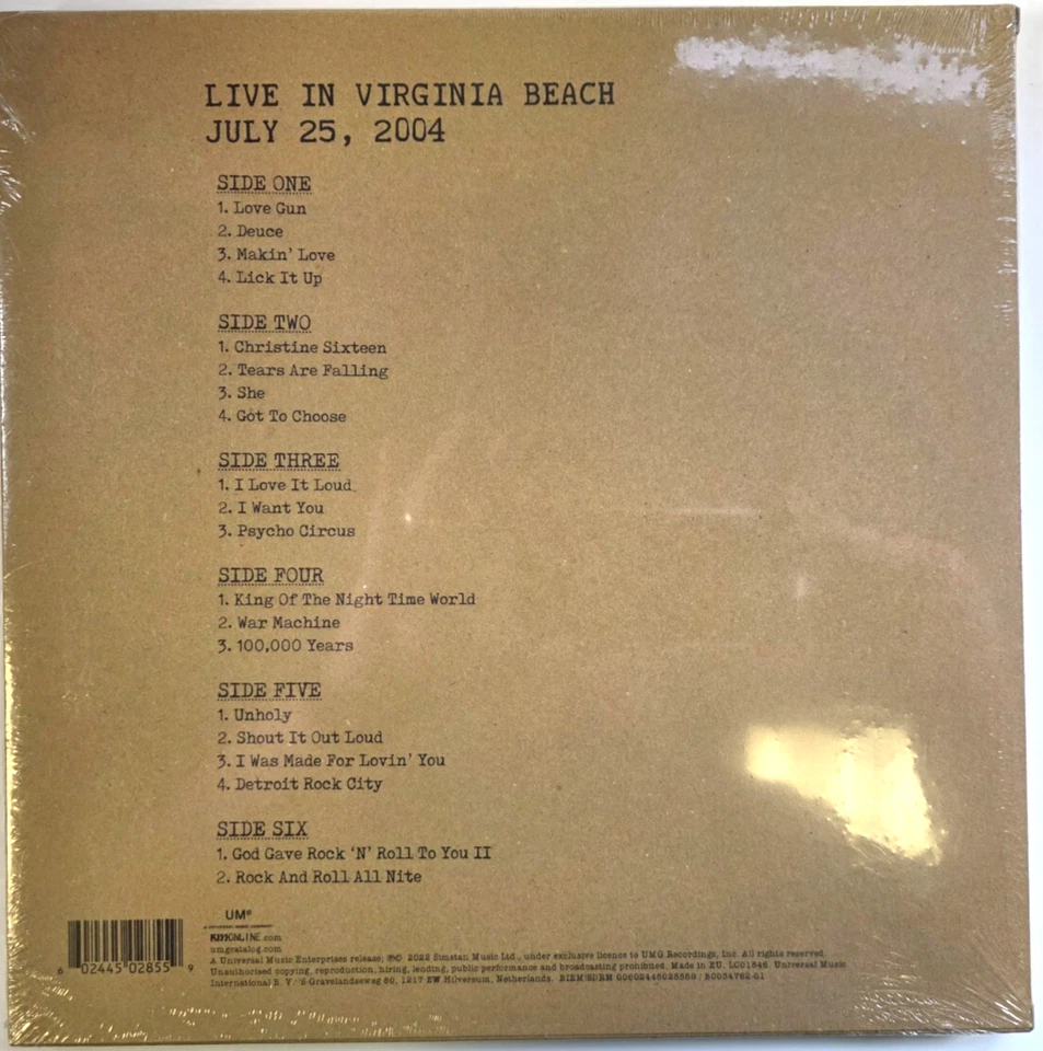 Kiss Off The Soundboard Live In Virginia Beach July 25 2004 3 x LP Vinyl record - Image 2 of 4