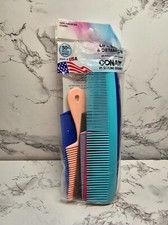 Conair Lift Style Detangle Combs Assorted Colors 12 Count Piece Set Sealed