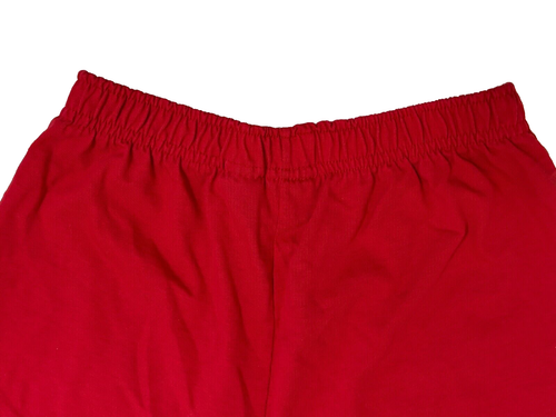 SJB Sport Red Shorts Logo 2 Pockets Elastic Waist Cotton Size PM - Picture 3 of 9