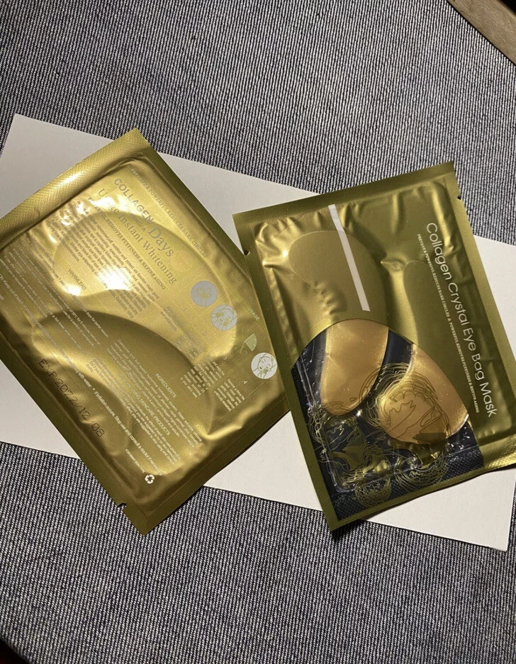 100 Pcs Collagen 24k Gold Under Eye Gel Mask - Anti Ageing Wrinkle Bag Remover - Image 3 of 4