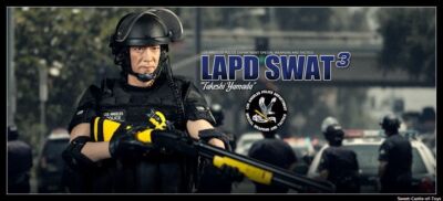 SWAT LAPD　ヘルメット 1:6 BBI LAPD SWAT Mendez Black PASGT Helmet for 12