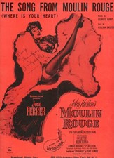 Sheet Music WHERE IS YOU HEART from movie MOULIN ROUGE  1953