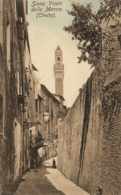 PC JUDAICA, SIENA, VICOLO DELLA MANNA, Vintage Postcard (b41858)