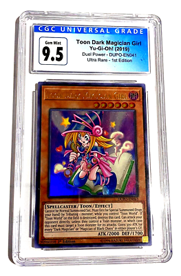 CGC 9.5 GEM MINT 2019 TOON DARK MAGICIAN GIRL ULTRA RARE 1ST ED