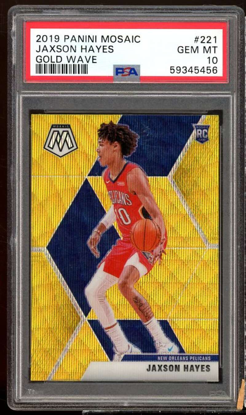 Jaxson Hayes Rookie Card 2019-20 Panini Mosaic Gold Wave #221 PSA 10