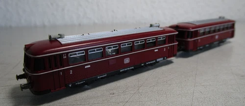 Minitrix Spur N Nr. 12980 Schienenbus VT 98 mit Beiwagen VS 98 der DB   ANSEHEN